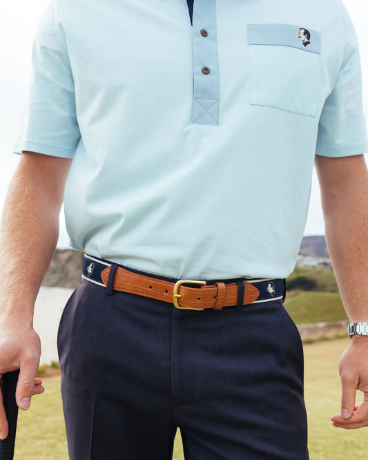 The Gator Ribbon Belt (navy)