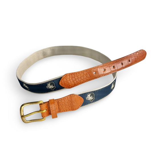 The Gator Ribbon Belt (navy)